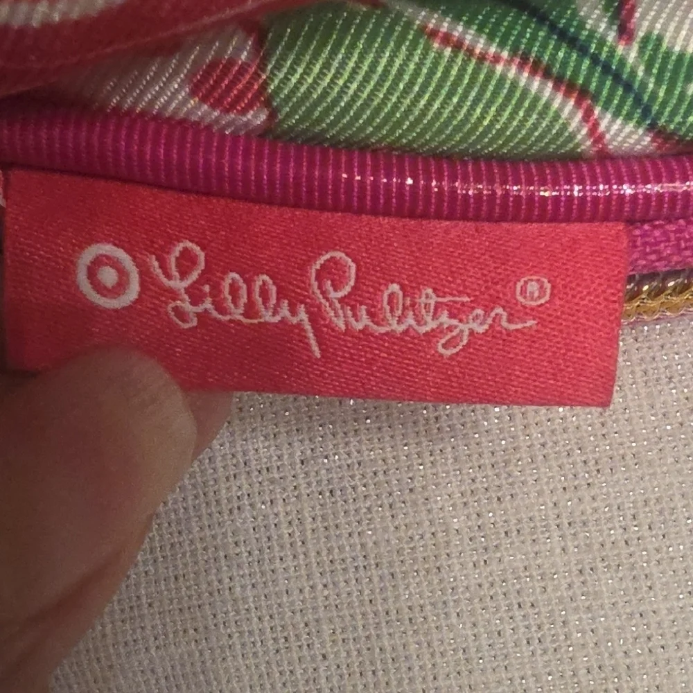 Lilly Pulitzer Floral Cosmetic Pouch - Pink, Orange, Yellow, Green, Blue 6.5×5
